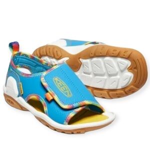 KEEN | Toddlers Knotch River Open Toe Sandal in Tie Dye/ Vivid Blue